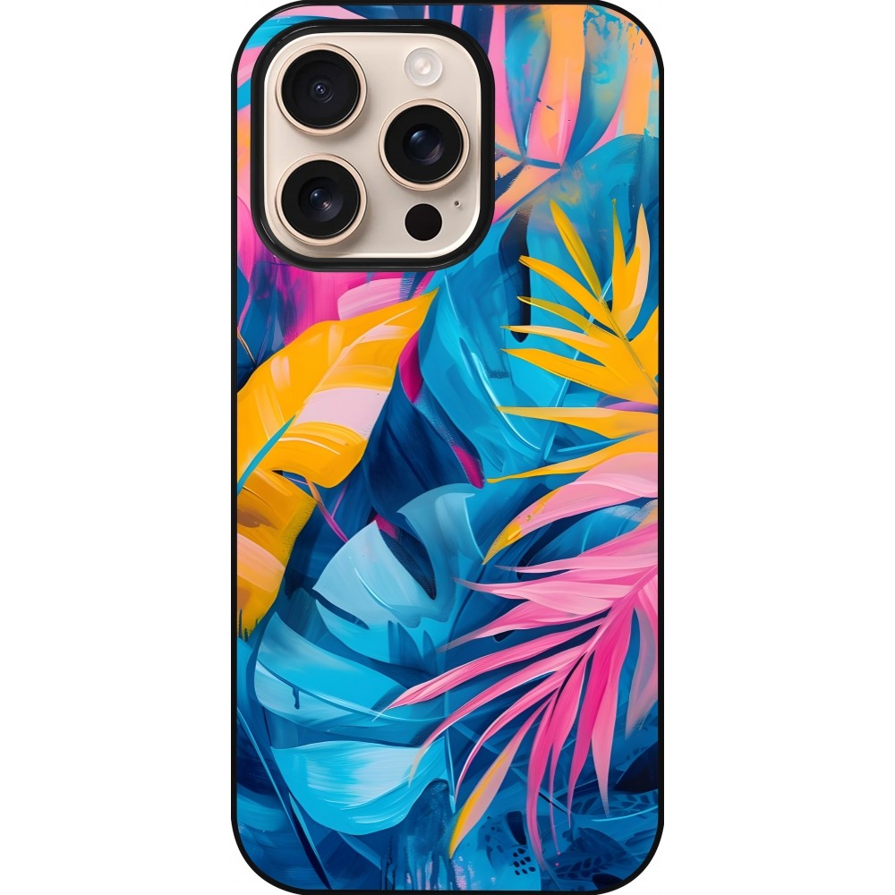 iPhone 16 Pro Case Hülle - Palms Blue