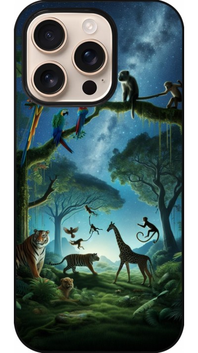 Coque iPhone 16 Pro - Paradis des animaux exotiques