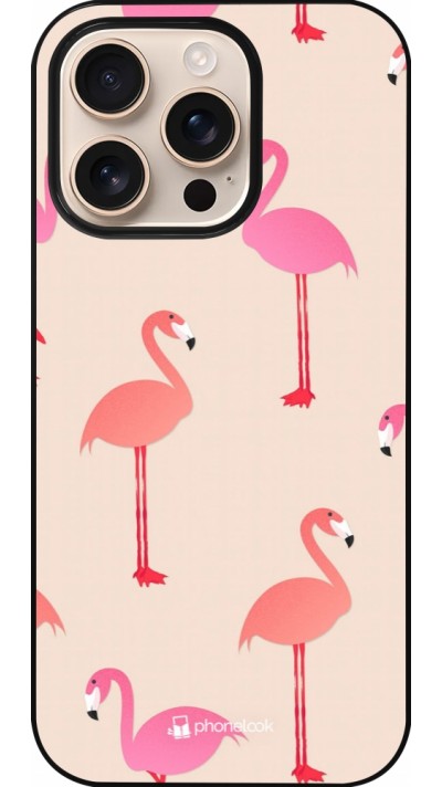 Coque iPhone 16 Pro - Pink Flamingos Pattern