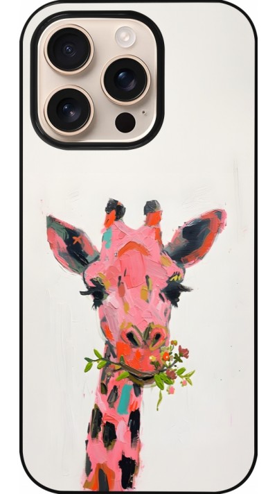 Coque iPhone 16 Pro - Pink Girafe Paint