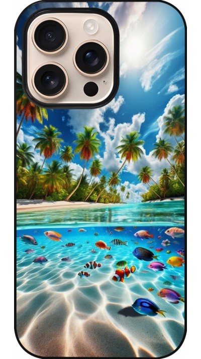 Coque iPhone 16 Pro - Plage Paradis