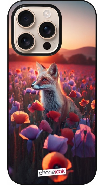 Coque iPhone 16 Pro - Renard pourpre au crépuscule