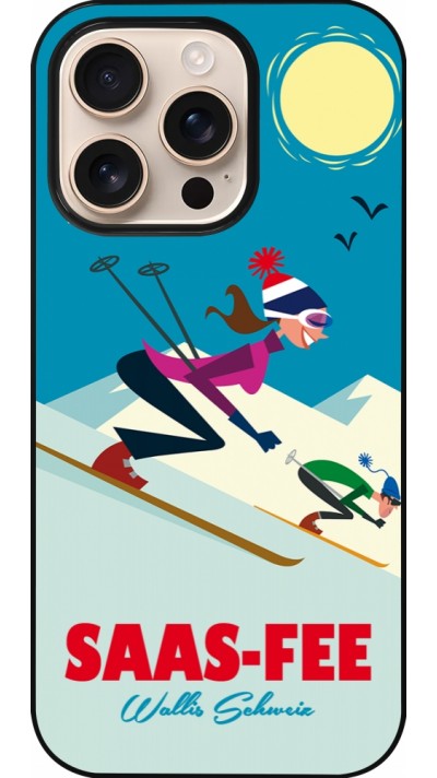 Coque iPhone 16 Pro - Saas-Fee Ski Downhill