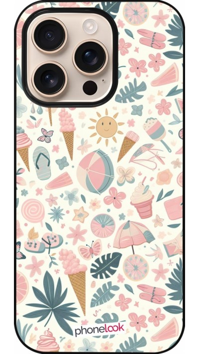 Coque iPhone 16 Pro - Summer Pink Pattern