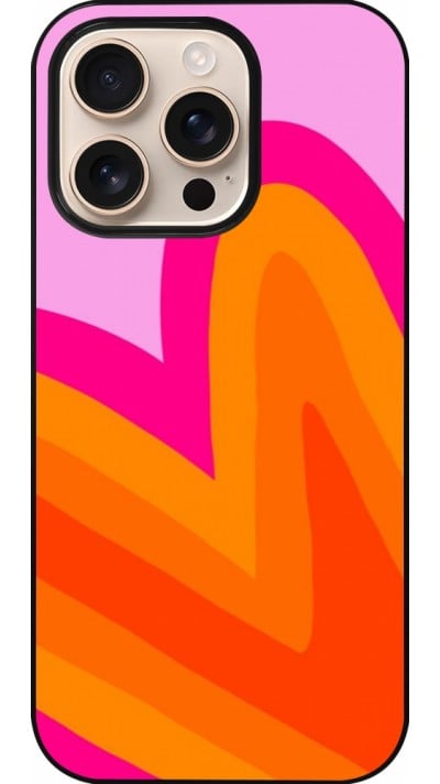 Coque iPhone 16 Pro - Valentine 2024 heart gradient