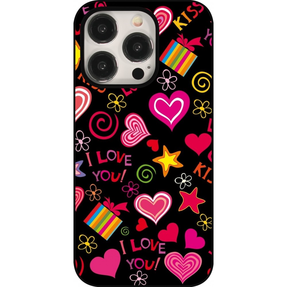 Coque iPhone 16 Pro - Valentine 2023 love symbols