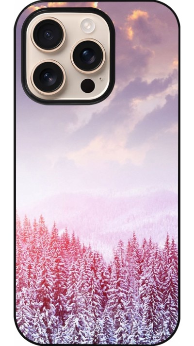 Coque iPhone 16 Pro - Winter 22 Pink Forest