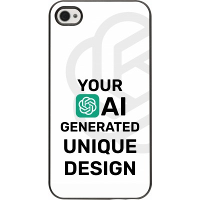 Coque iPhone 4/4s - 100% unique générée par intelligence artificielle (AI) avec vos idées