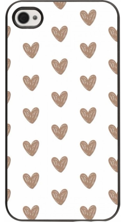 Coque iPhone 4/4s - Autumn 2024 brown hearts