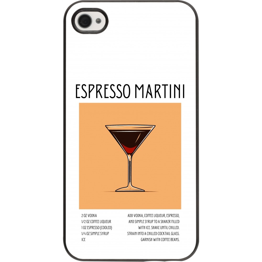 Coque iPhone 4/4s - Cocktail recette Espresso Martini