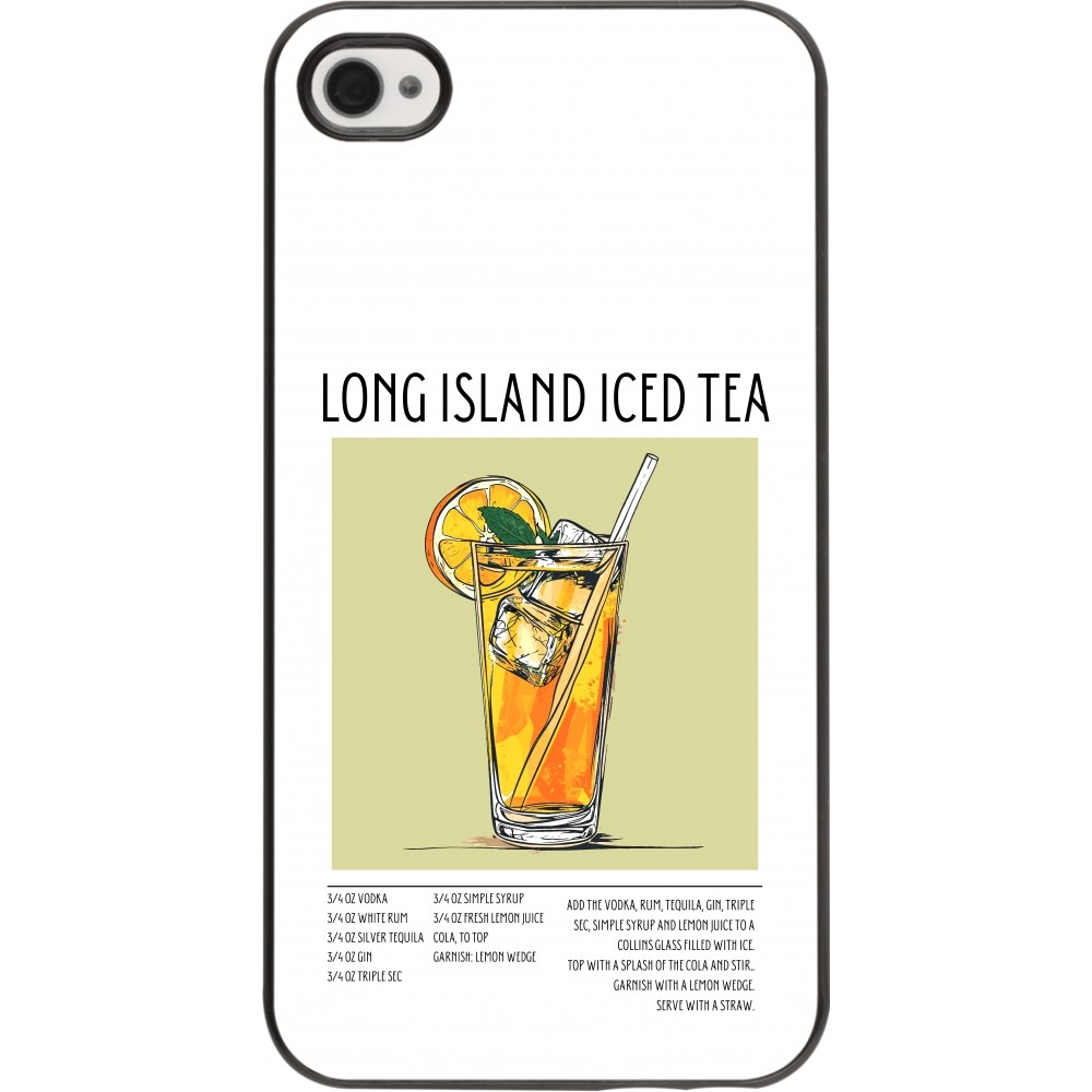 Coque iPhone 4/4s - Cocktail recette Long Island Ice Tea