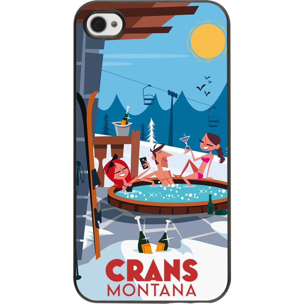 iPhone 4/4s Case Hülle - Crans-Montana Mountain Jacuzzi