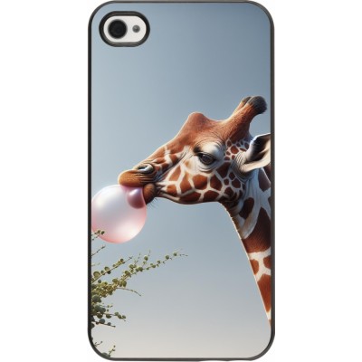 Coque iPhone 4/4s - Girafe à bulle