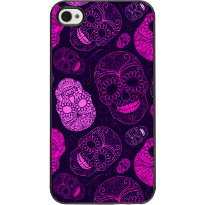 Coque iPhone 4/4s - Halloween 2023 pink skulls