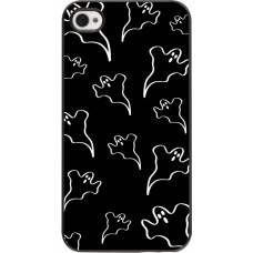 Coque iPhone 4/4s - Halloween 2024 black and white ghosts