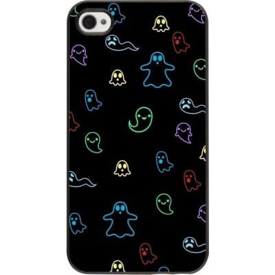 Coque iPhone 4/4s - Halloween 2024 colorful ghosts