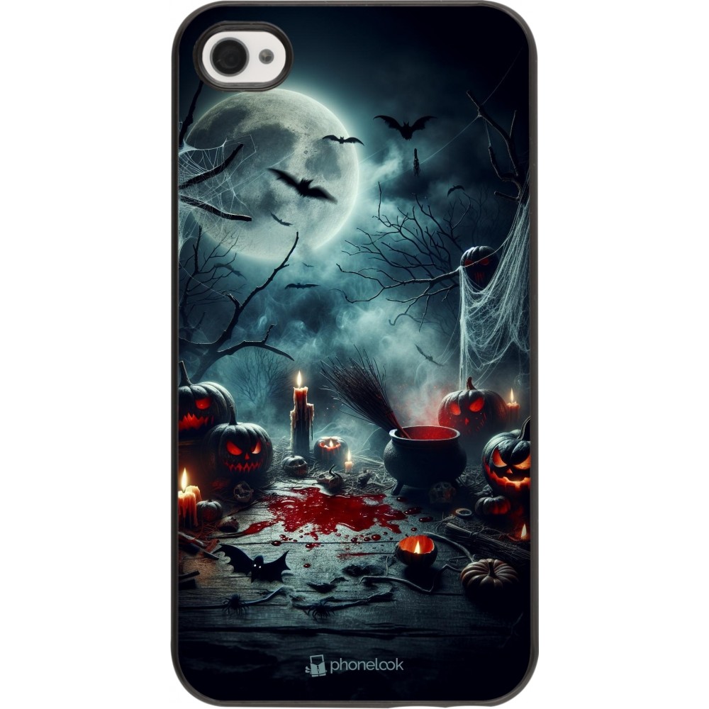 Coque iPhone 4/4s - Halloween 2024 Dark Moon