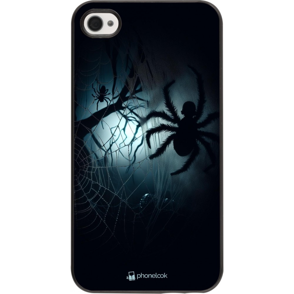 Coque iPhone 4/4s - Halloween 2024 Dark Spider