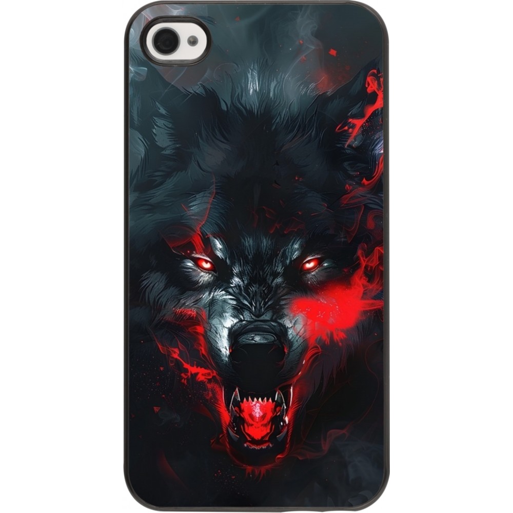 Coque iPhone 4/4s - Halloween 2024 mad werewolf