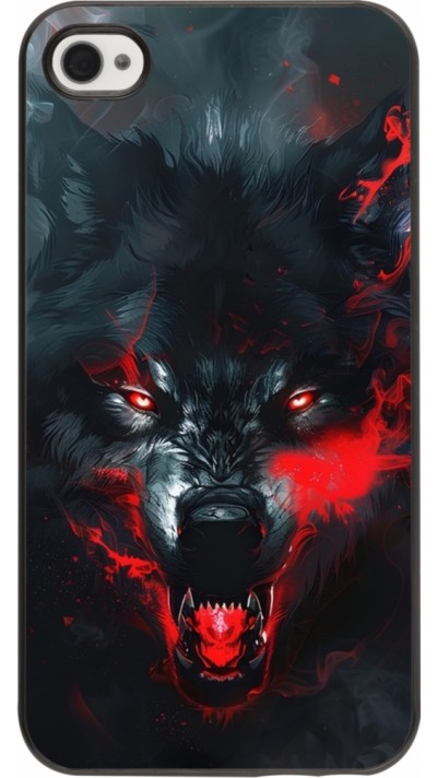 Coque iPhone 4/4s - Halloween 2024 mad werewolf