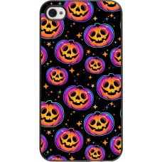 Coque iPhone 4/4s - Halloween 2024 rainbow pumpkins