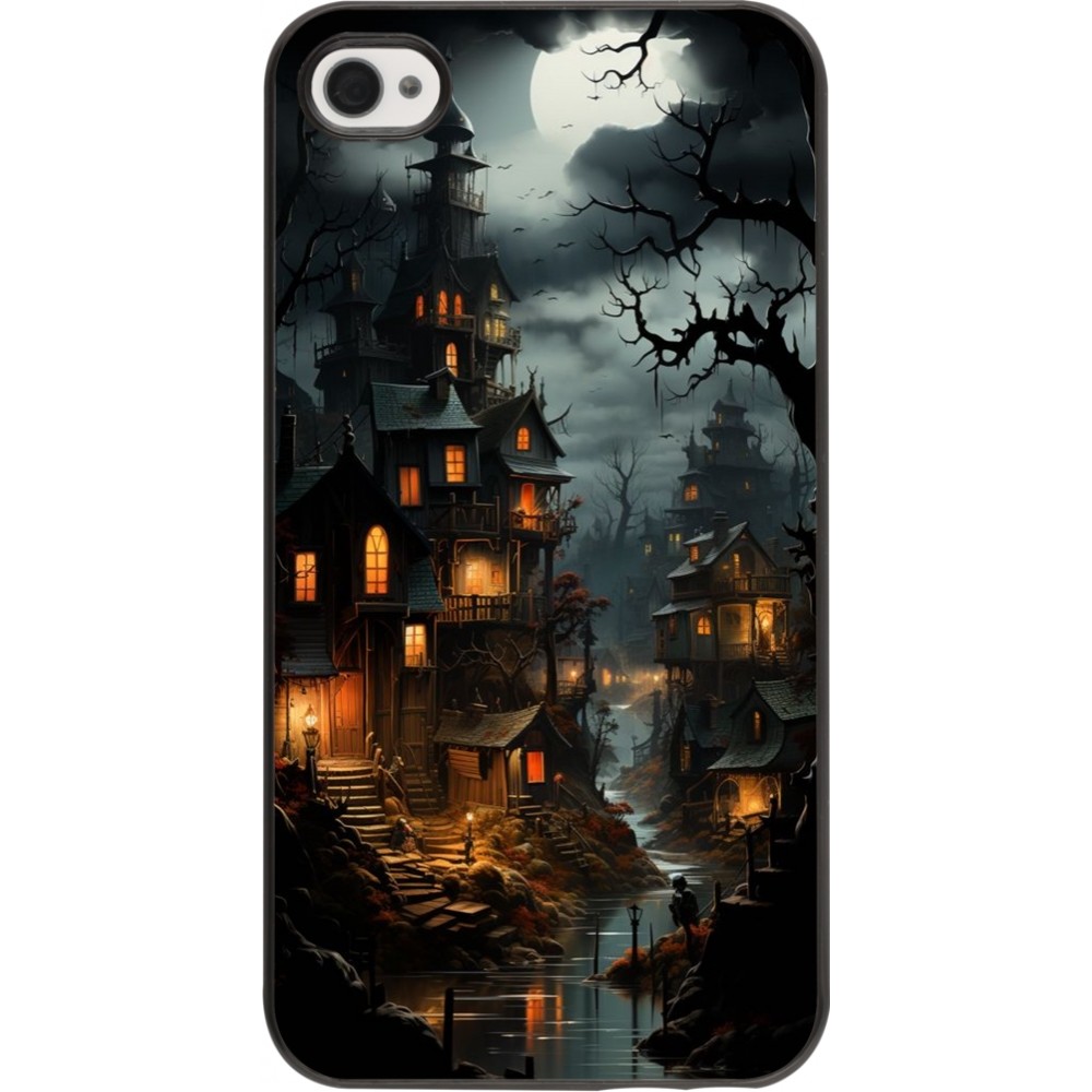 Coque iPhone 4/4s - Halloween 2024 scary town