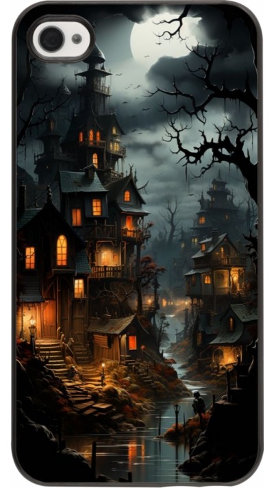 Coque iPhone 4/4s - Halloween 2024 scary town