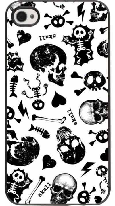 Coque iPhone 4/4s - Halloween 2024 skeleton mix