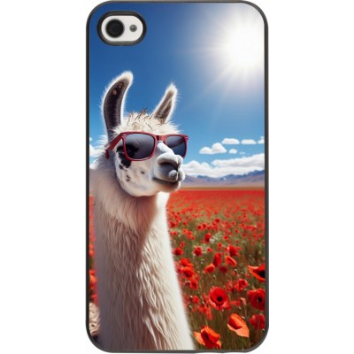 Coque iPhone 4/4s - Lama Chic en Coquelicot