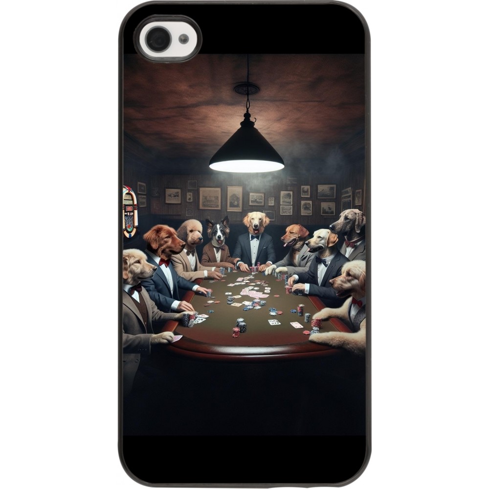 Coque iPhone 4/4s - Les pokerdogs