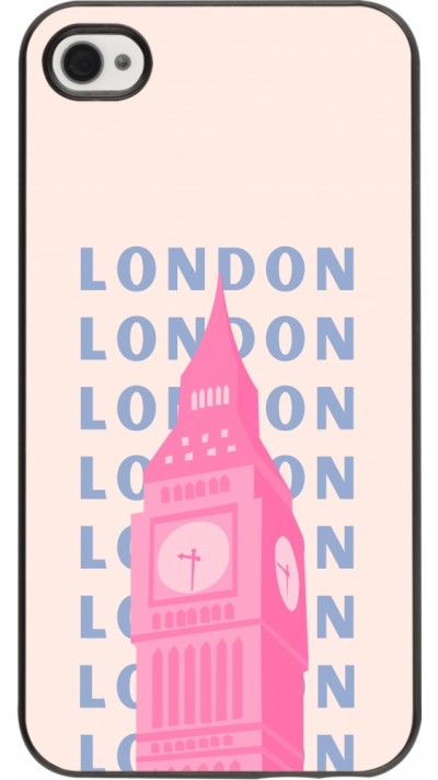 iPhone 4/4s Case Hülle - London Pink Print