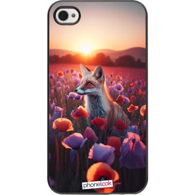 Coque iPhone 4/4s - Renard pourpre au crépuscule