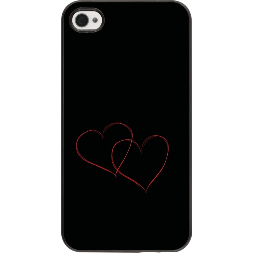 iPhone 4/4s Case Hülle - Valentine 2023 attached heart