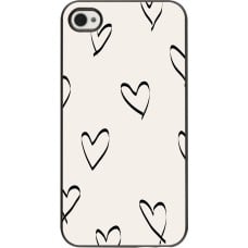 iPhone 4/4s Case Hülle - Valentine 2023 minimalist hearts