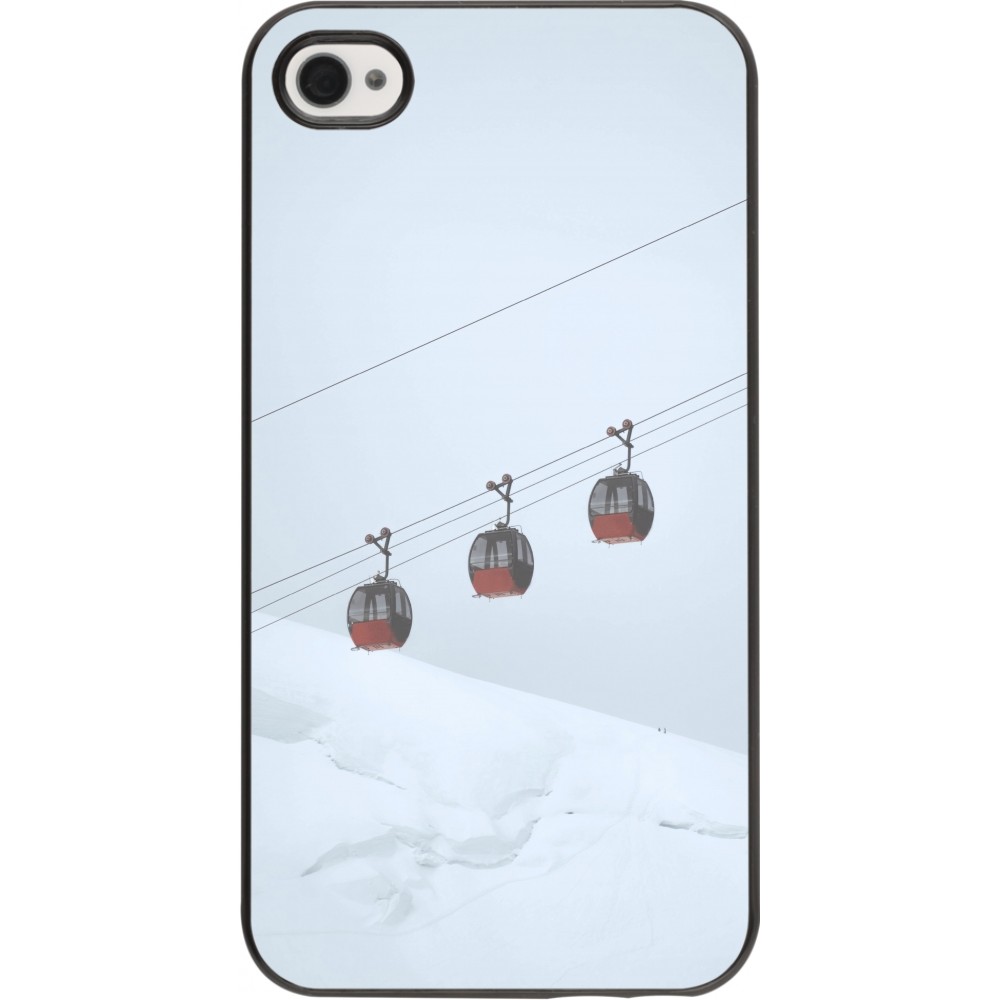 iPhone 4/4s Case Hülle - Winter 22 ski lift