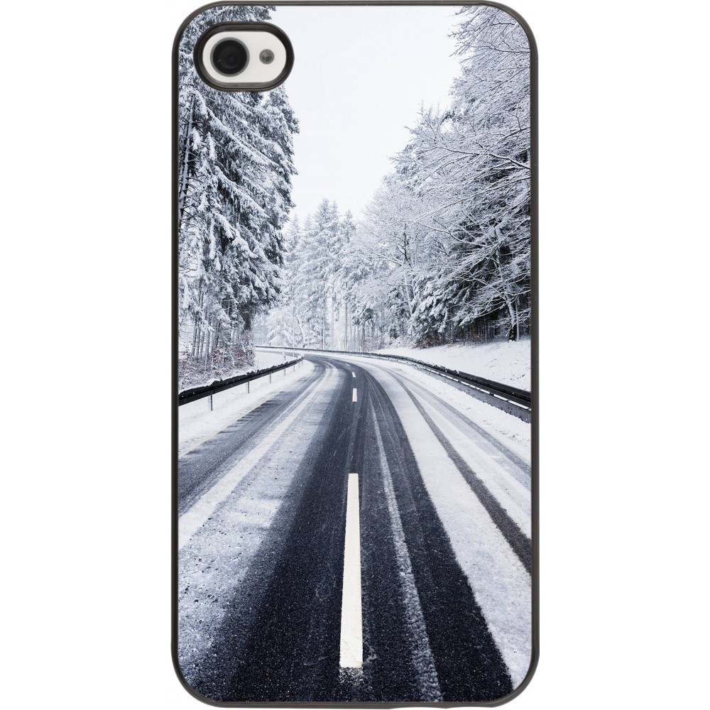 iPhone 4/4s Case Hülle - Winter 22 Snowy Road