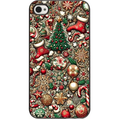 Coque iPhone 4/4s - Noël 2023 micro pattern