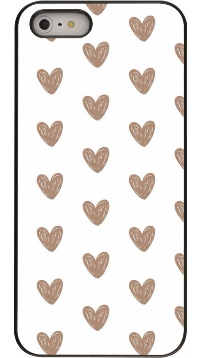 Coque iPhone 5/5s / SE (2016) - Autumn 2024 brown hearts