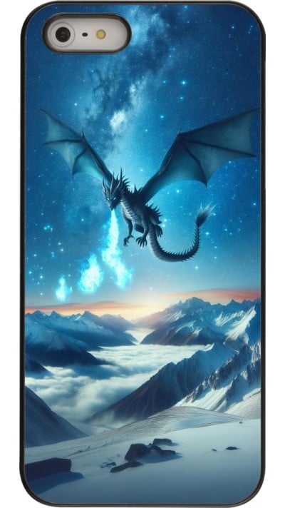 Coque iPhone 5/5s / SE (2016) - Dragon nocturne montagne