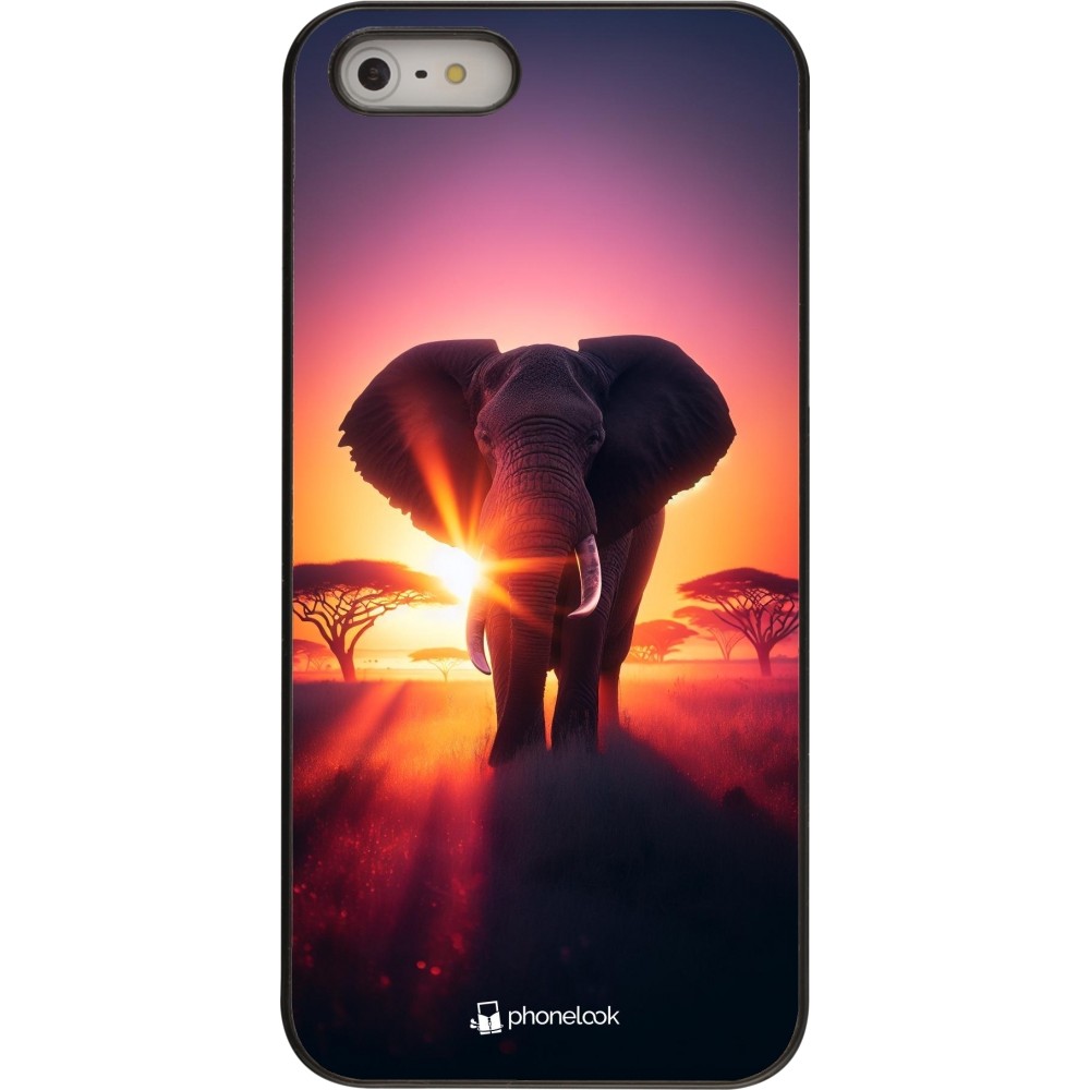 Coque iPhone 5/5s / SE (2016) - Elephant Sunrise Beauty