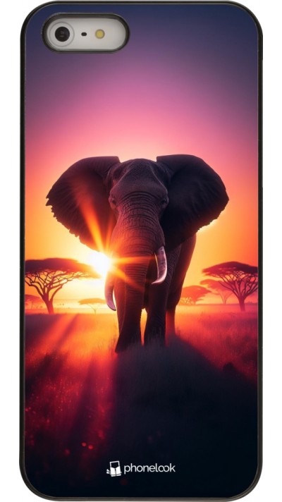 Coque iPhone 5/5s / SE (2016) - Elephant Sunrise Beauty