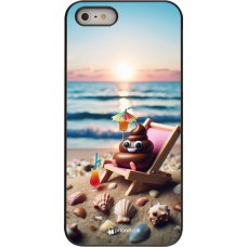 Coque iPhone 5/5s / SE (2016) - Emoji caca sur chaise longue