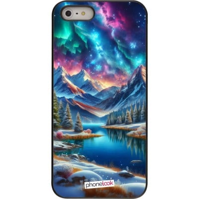 Coque iPhone 5/5s / SE (2016) - Fantasy Mountain Lake Sky Stars