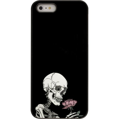 Coque iPhone 5/5s / SE (2016) - Halloween 2023 rose and skeleton