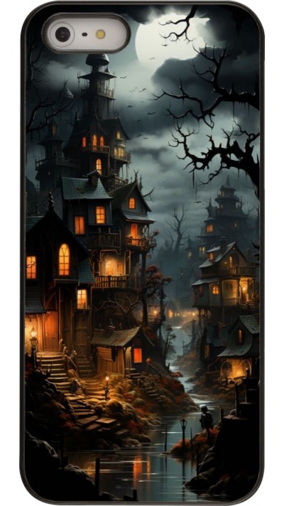 Coque iPhone 5/5s / SE (2016) - Halloween 2024 scary town