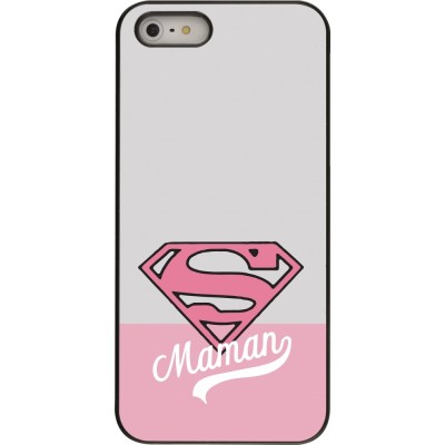 Coque iPhone 5/5s / SE (2016) - Mom 2024 Super hero maman