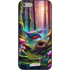 iPhone 5/5s / SE (2016) Case Hülle - Vogel Nest Wald