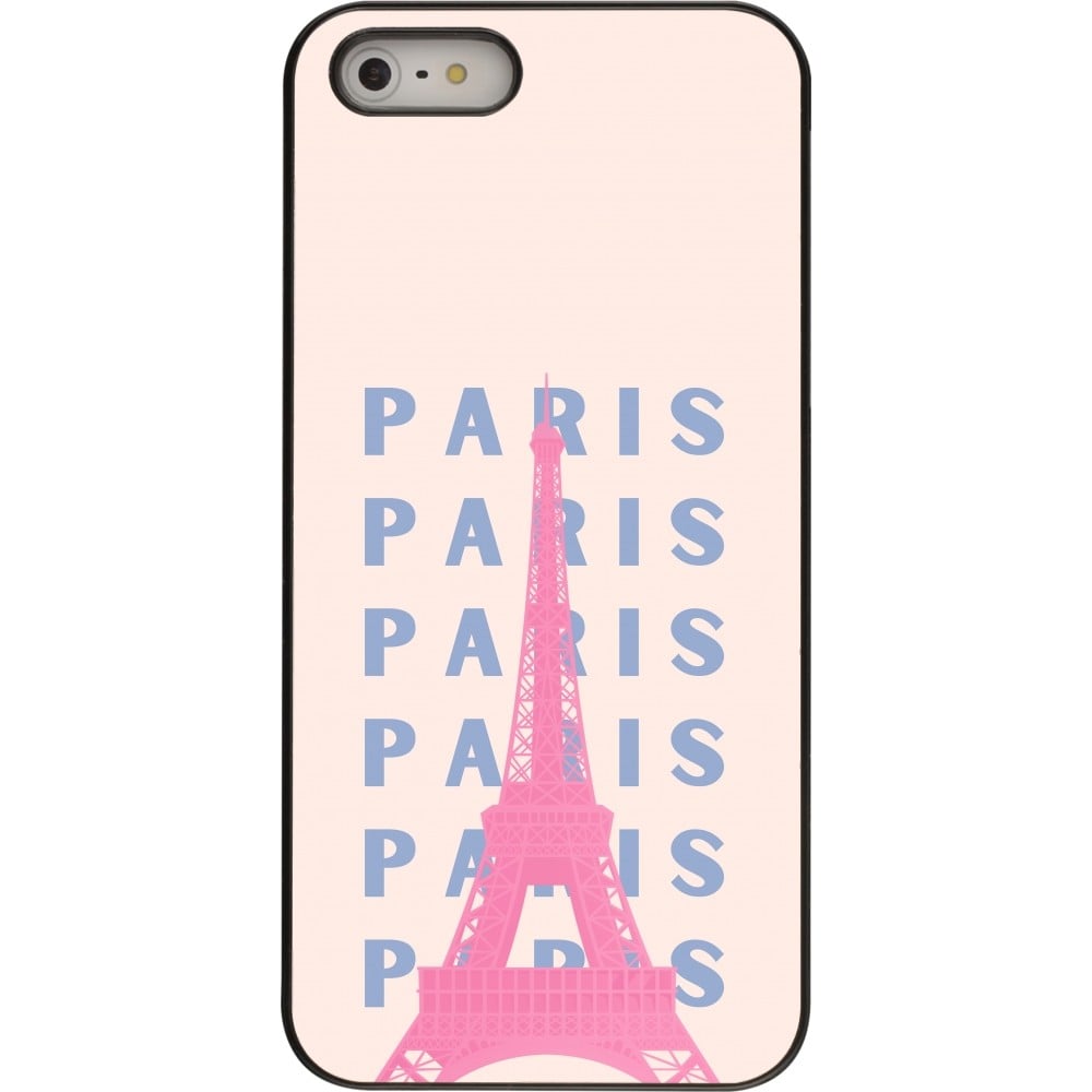 Coque iPhone 5/5s / SE (2016) - Paris Pink Print