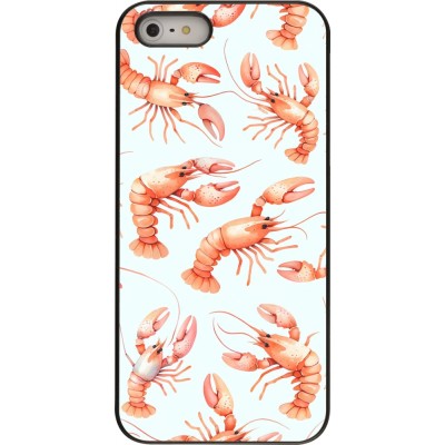 Coque iPhone 5/5s / SE (2016) - Pattern de homards pastels