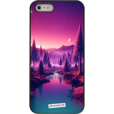 Coque iPhone 5/5s / SE (2016) - Paysage Violet-Rose